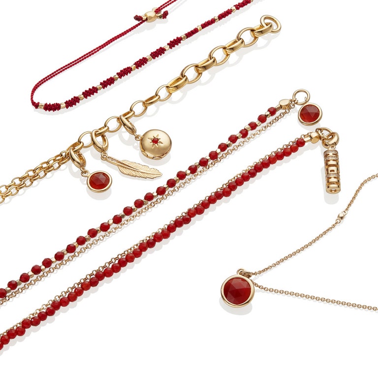 happiness charm bracelet in yellow gold vermeil