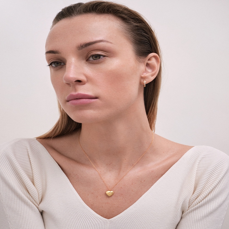 Gold Biography New Heart Locket Necklace