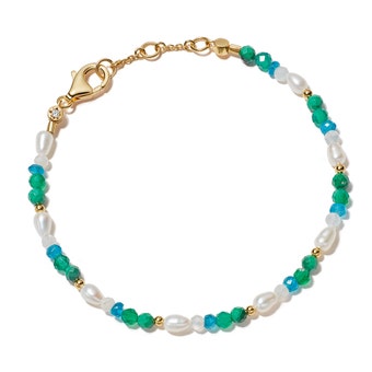 Pearl Biography Malachite, Apatite and Moonstone Bracelet