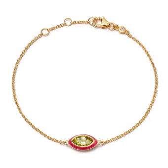 Gold Flare Marquise Cut Bracelet