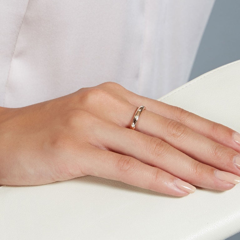Moonstone Stilla Drop Ring in Rose gold vermeil
