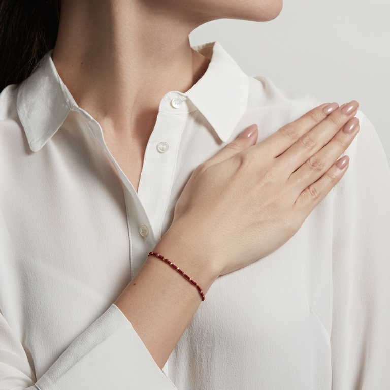 Protection Skinny Biography Bracelet in Yellow Gold Vermeil 