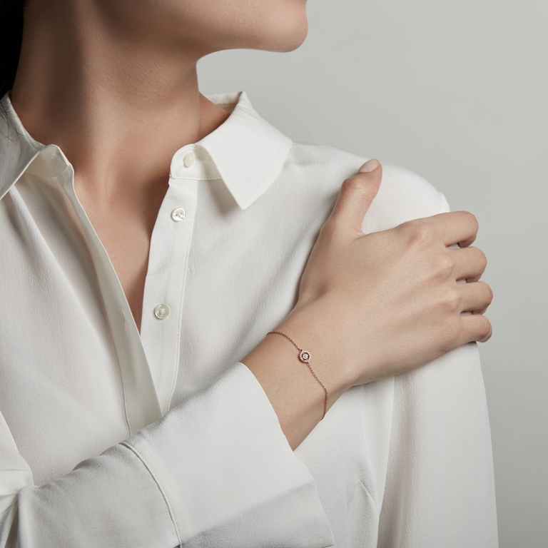 Mini Icon Aura Diamond Bracelet in Rose Gold 