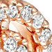 Solid Rose Gold Natural Diamond Icon Aura Stud Earrings