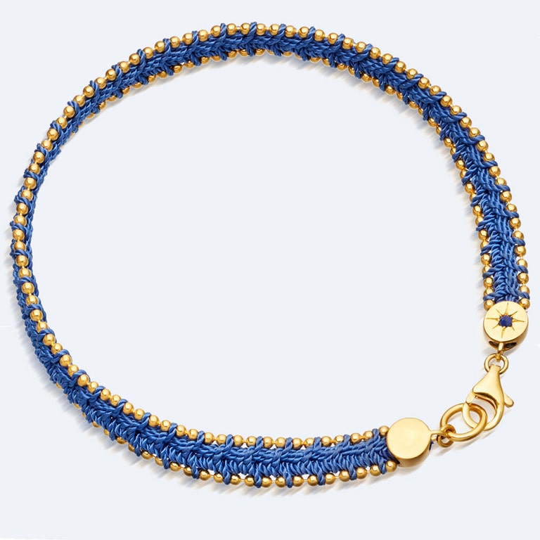 Cerulean Woven Biography Bracelet | 18 Ct Yellow Gold Vermeil | Astley Clarke