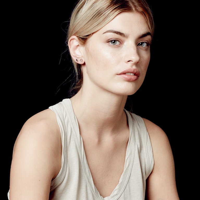 Faceted Stud Earrings