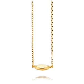 Faceted Prismic Necklace in Yellow Gold Vermeil