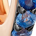 Huggie Halo Sapphire Single Hoop Earring in Rose Gold