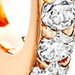 Solid Rose Gold Halo Single Huggie Earring