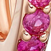 Huggie Halo Pink Sapphire Single Hoop Earring in Rose Gold