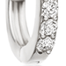 Solid White Gold Halo Huggie Earrings