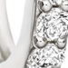 Solid White Gold Halo Mini Single Hoop Earring