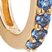 Solid Gold Blue Sapphire Huggie Earrings