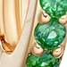 Solid Gold Emerald Single Huggie Hoop Earring