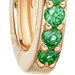 Solid Gold Emerald Huggie Hoop Earrings