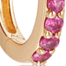 Solid Gold Pink Sapphire Huggie Hoop Earrings