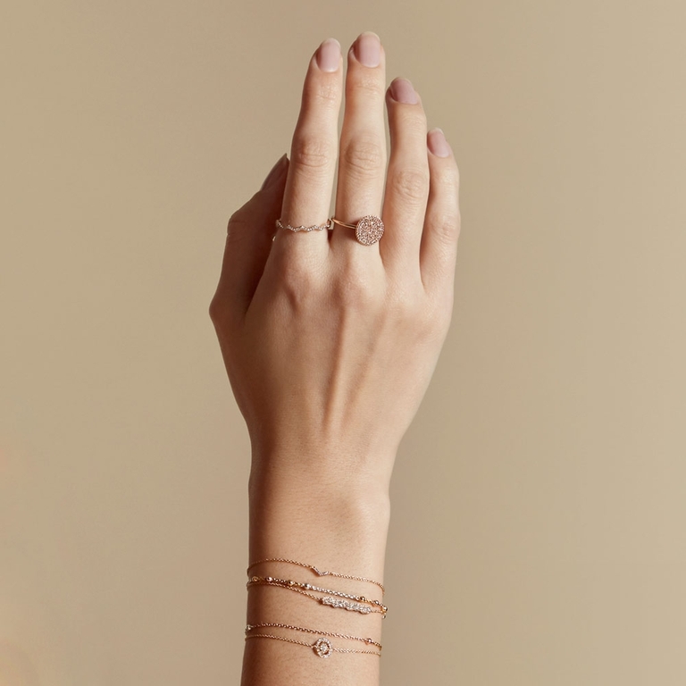 Icon Diamond Ring in Rose Gold 