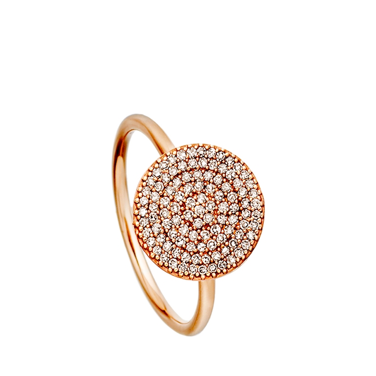 Solid Rose Gold Icon Diamond Ring
