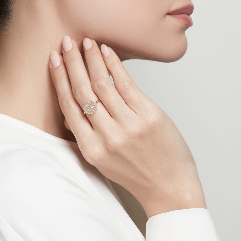 Icon Diamond Ring in Rose Gold 