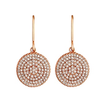Solid Rose Gold Icon Drop Earrings