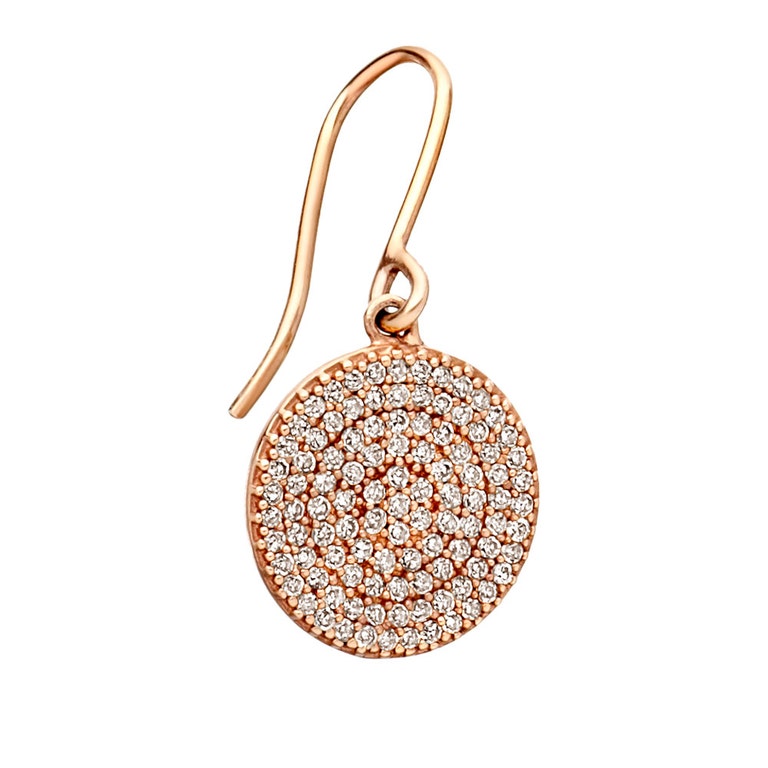 Solid Rose Gold Icon Drop Earrings