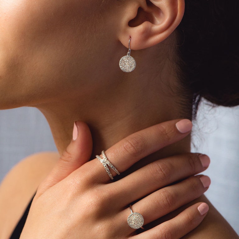 Fusion Interstellar Diamond Ring in White Gold
