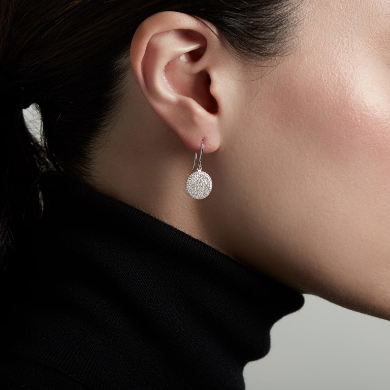 Icon Diamond Earrings in White Gold 