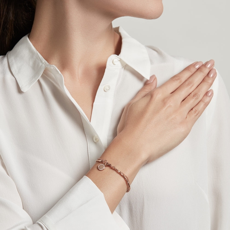 Cosmos Biography Bracelet in Rose Gold Vermeil 
