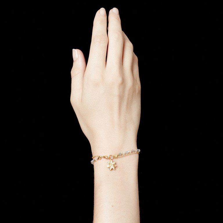 Labradorite Star Anise Biography Bracelet | 18 Ct Yellow Gold Vermeil | Astley Clarke