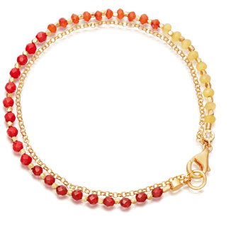 Sunset Biography Bracelet in Yellow Gold Vermeil