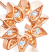 Rose Gold Biography Mini Sun Stud Earrings