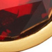 Round Red Garnet Stilla Ring in Yellow Gold Vermeil