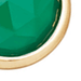 Mini Round Stilla Green Onyx Earrings in Yellow Gold Vermeil