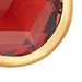 Mini Garnet Round Stilla Earrings in Yellow Gold Vermeil