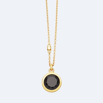 Round Stilla Black Onyx Pendant Necklace