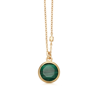 Round Stilla Malachite Pendant Necklace