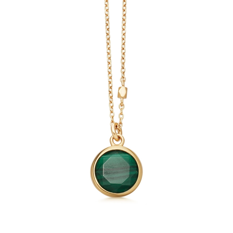 Round Stilla Malachite Pendant Necklace
