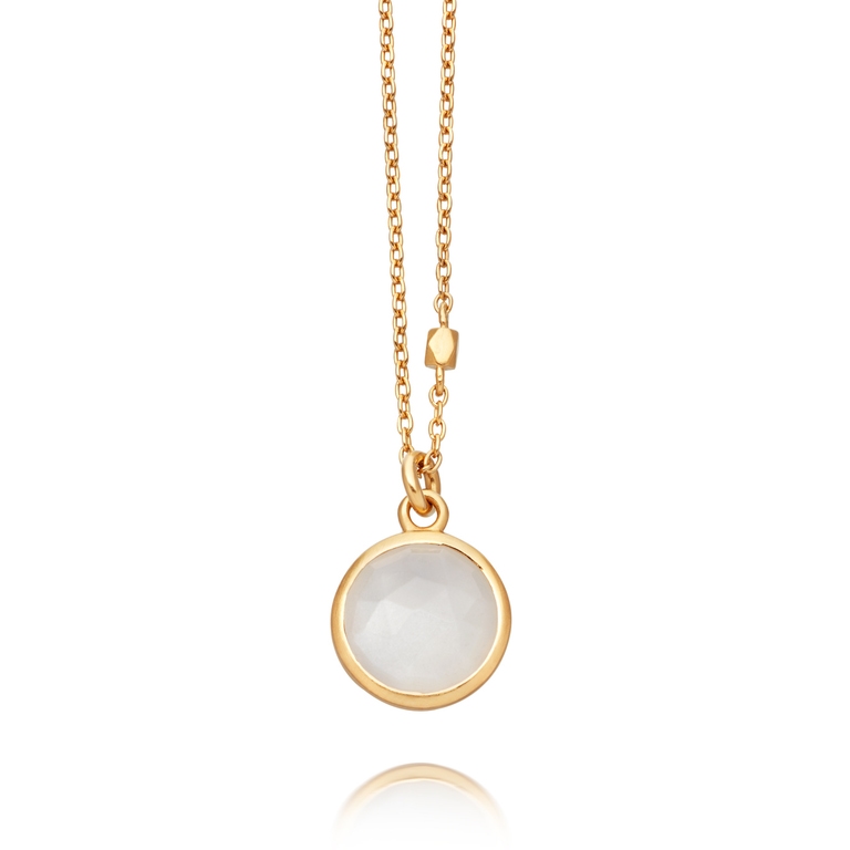 Round Stilla Moonstone Pendant Necklace