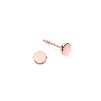 Rose Gold Stilla Disc Stud Earrings