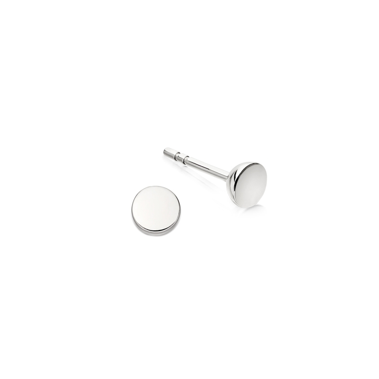 Silver Disc Stilla Stud Earrings