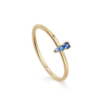 Sapphire Mini Interstellar Ring in 14ct Yellow Gold| Astley Clarke