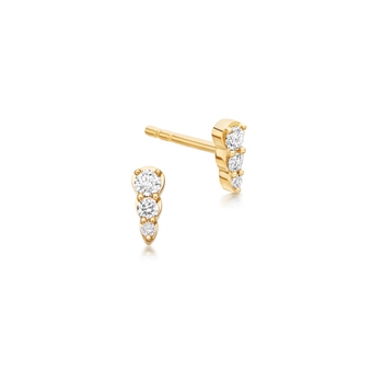 Solid Gold Interstellar Mini Stud Earrings
