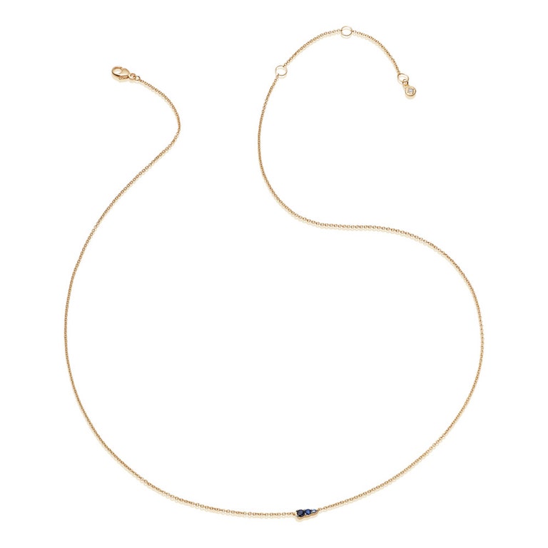Sapphire Mini Interstellar Pendant in 14 ct Yellow Gold