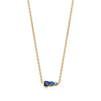 Sapphire Mini Interstellar Pendant in 14 ct Yellow Gold