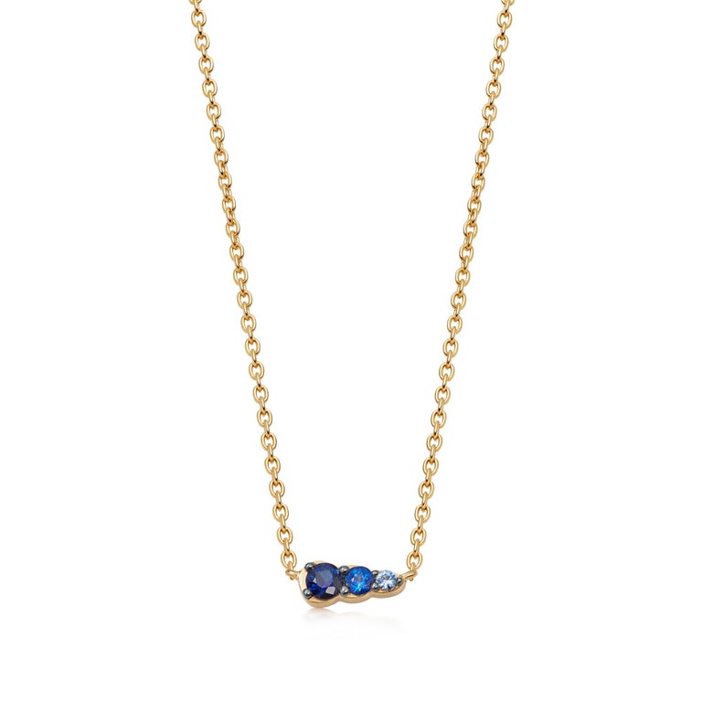 Sapphire Mini Interstellar Pendant in 14 ct Yellow Gold