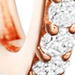 Solid Rose Gold Halo Medium Hoop Earrings