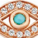 Rose Gold Biography Mini Evil Eye Pendant Necklace