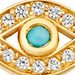 Gold Biography Mini Evil Eye Pendant Necklace
