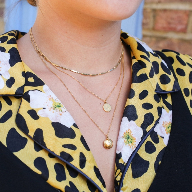 Capricorn Zodiac Biography Pendant Necklace in Yellow Gold Vermeil