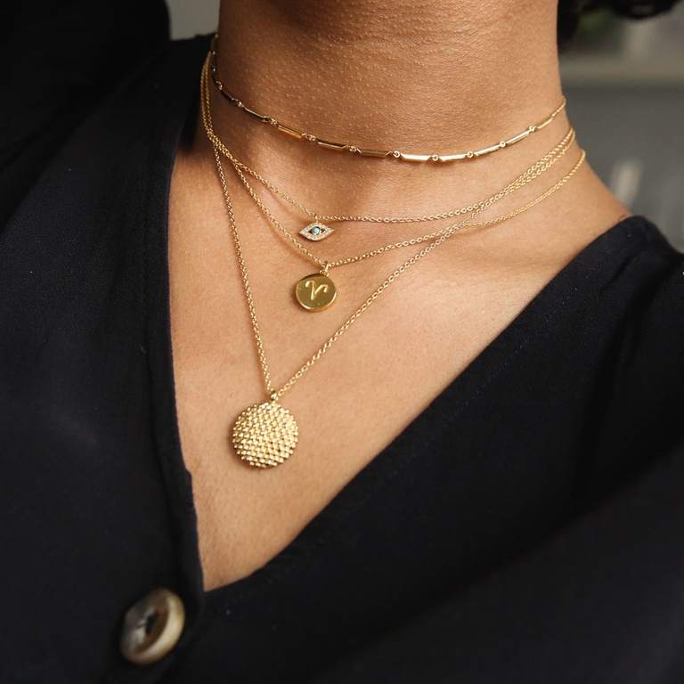 Aries Zodiac Biography Pendant Necklace in Yellow Gold Vermeil